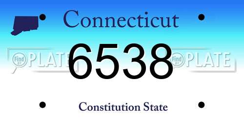 6538 Connecticut License Plate