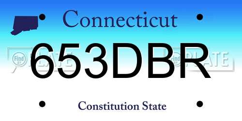653DBR Connecticut License Plate