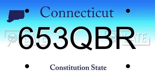 653QBR Connecticut License Plate