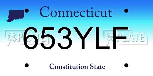 653YLF Connecticut License Plate
