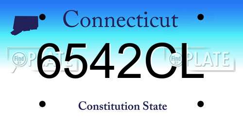 6542CL Connecticut License Plate