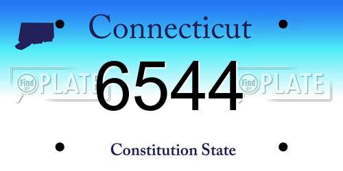 6544 Connecticut License Plate