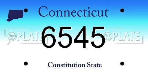 6545 Connecticut License Plate