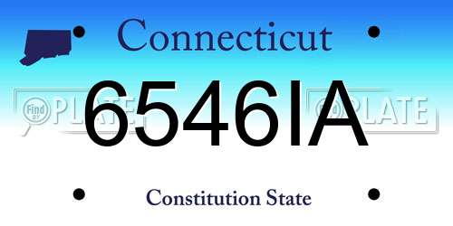 6546IA Connecticut License Plate