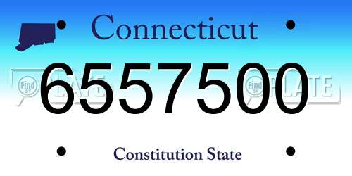 6557500 Connecticut License Plate