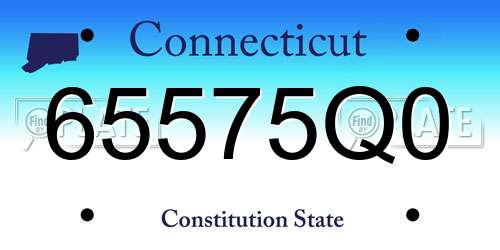 65575Q0 Connecticut License Plate