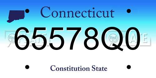 65578Q0 Connecticut License Plate