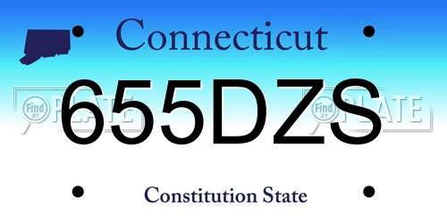 655DZS Connecticut License Plate