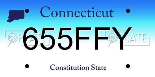 655FFY Connecticut License Plate
