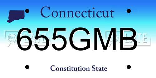 655GMB Connecticut License Plate