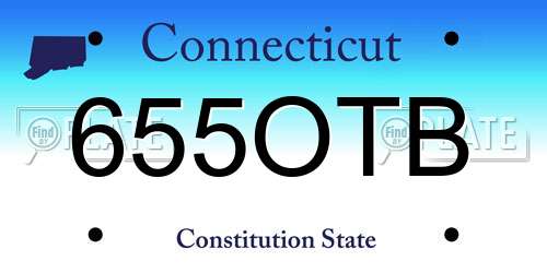 655OTB Connecticut License Plate