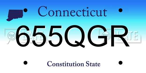 655QGR Connecticut License Plate