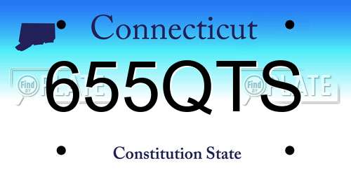 655QTS Connecticut License Plate