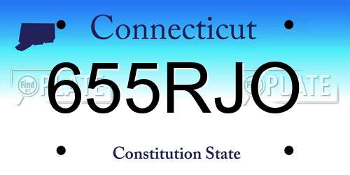 655RJO Connecticut License Plate