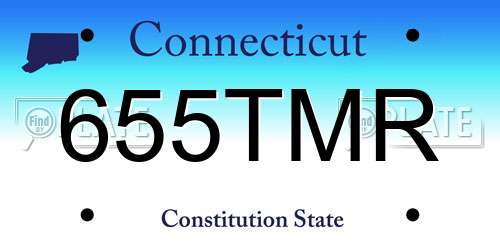 655TMR Connecticut License Plate