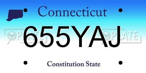 655YAJ Connecticut License Plate