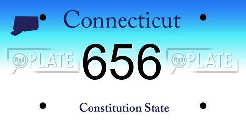 656 Connecticut License Plate