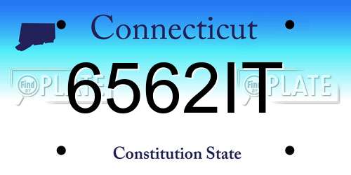 6562IT Connecticut License Plate