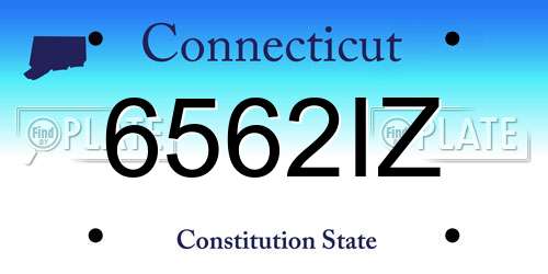 6562IZ Connecticut License Plate