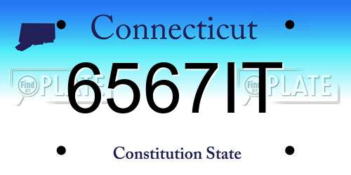 6567IT Connecticut License Plate