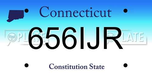 656IJR Connecticut License Plate