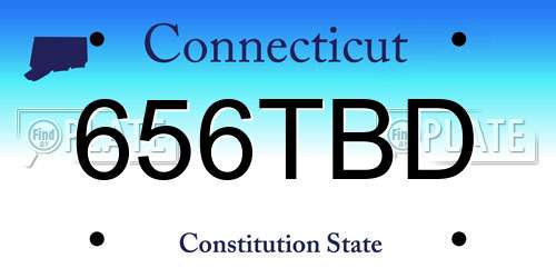656TBD Connecticut License Plate
