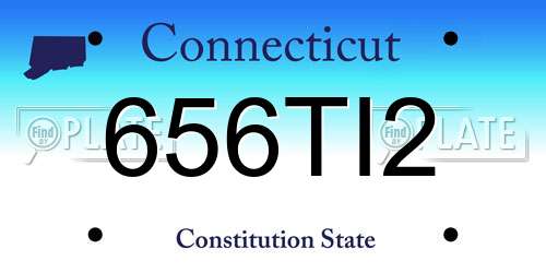 656TI2 Connecticut License Plate