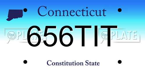656TIT Connecticut License Plate