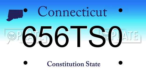 656TS0 Connecticut License Plate