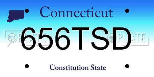 656TSD Connecticut License Plate