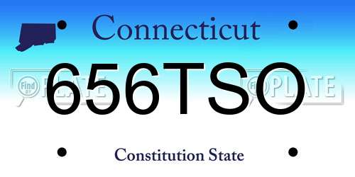 656TSO Connecticut License Plate
