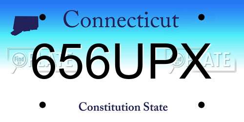 656UPX Connecticut License Plate