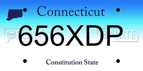656XDP Connecticut License Plate