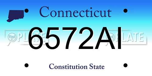 6572AI Connecticut License Plate