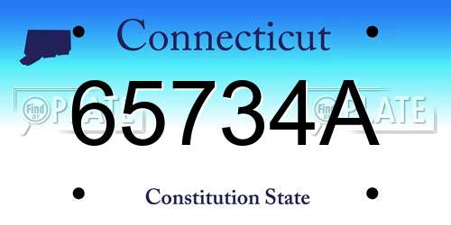 65734A Connecticut License Plate