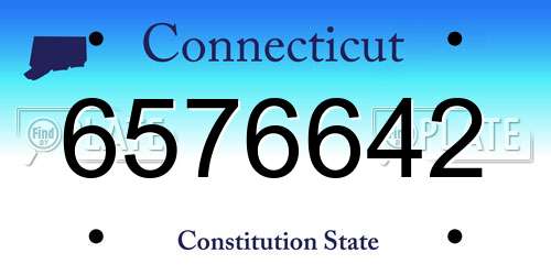 6576642 Connecticut License Plate