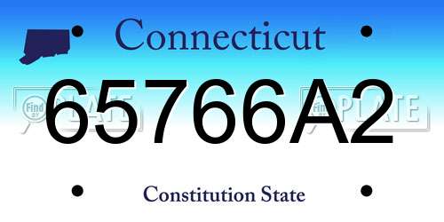 65766A2 Connecticut License Plate