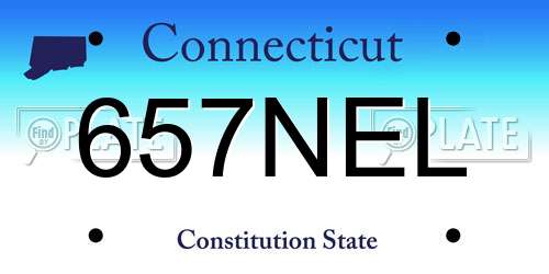 657NEL Connecticut License Plate