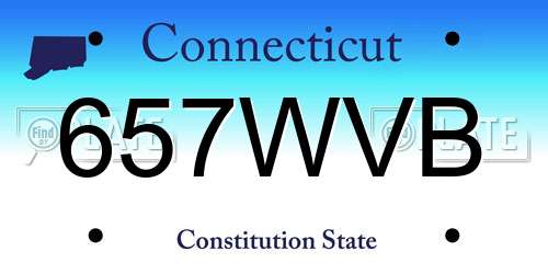 657WVB Connecticut License Plate