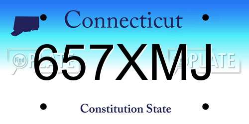 657XMJ Connecticut License Plate