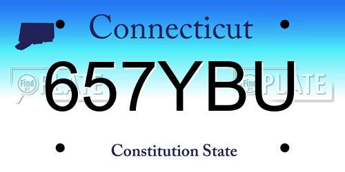 657YBU Connecticut License Plate