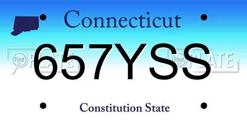 657YSS Connecticut License Plate