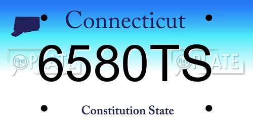 6580TS Connecticut License Plate