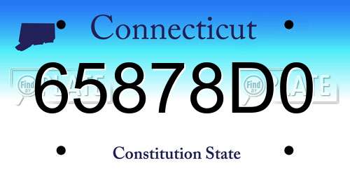 65878D0 Connecticut License Plate