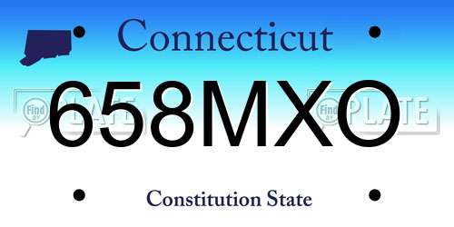 658MXO Connecticut License Plate