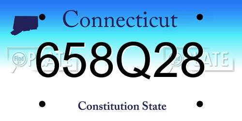 658Q28 Connecticut License Plate