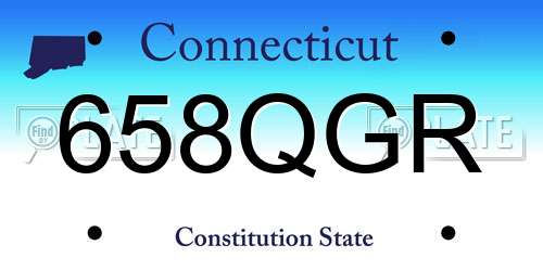 658QGR Connecticut License Plate