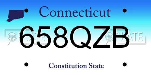 658QZB Connecticut License Plate