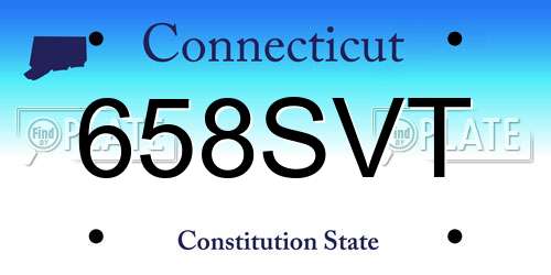 658SVT Connecticut License Plate