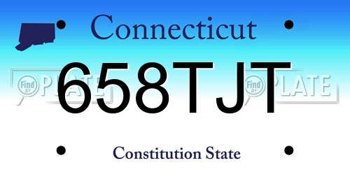 658TJT Connecticut License Plate